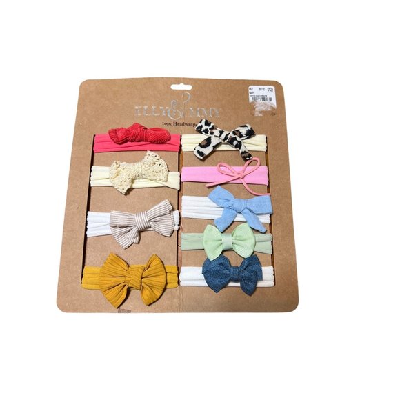Elly & Emmy Accessories Elly Emmy 9 Baby Headwraps Bows New Pink